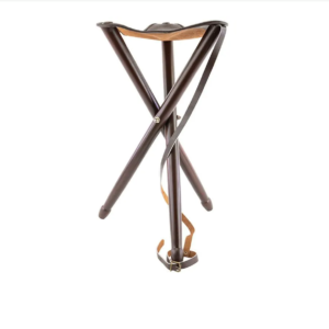 Stol 3-ben læder 60 cm høj